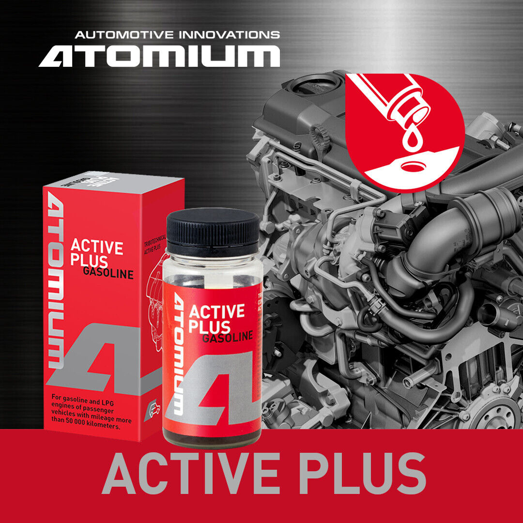 Atomium - Oil additive for gasoline engines Active Plus and Engine Flush 200 км